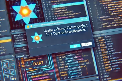 Error: Unable to launch Flutter project in a Dart-only workspace