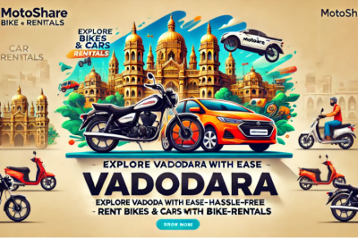 Explore Vadodara with Ease: Rent Bikes and Cars Hassle-Free with Motoshare